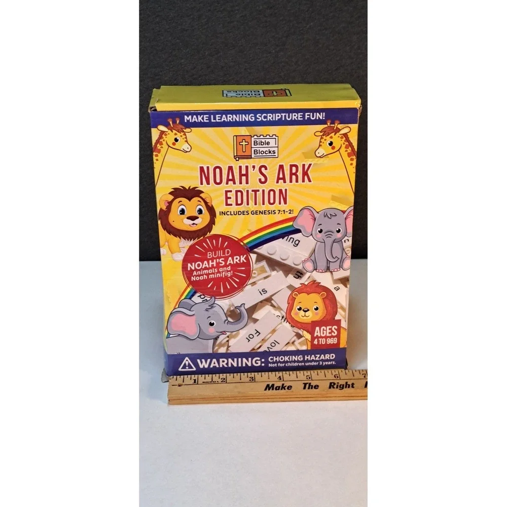 Bible Blocks Noah's‎ Ark Edition Building Set Scripture Bricks Noah Minifigure